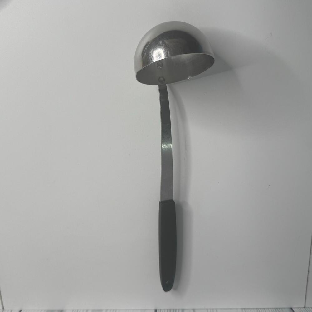 Vintage Royal Brand Sharpcutter Stainless Steel Ladle Black Handle USA